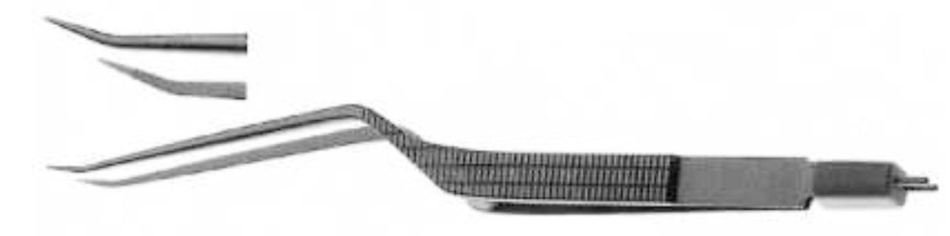 MALİS TİTANYUM BİPOLAR FORSEPS  EĞRİ .4MM 22CM